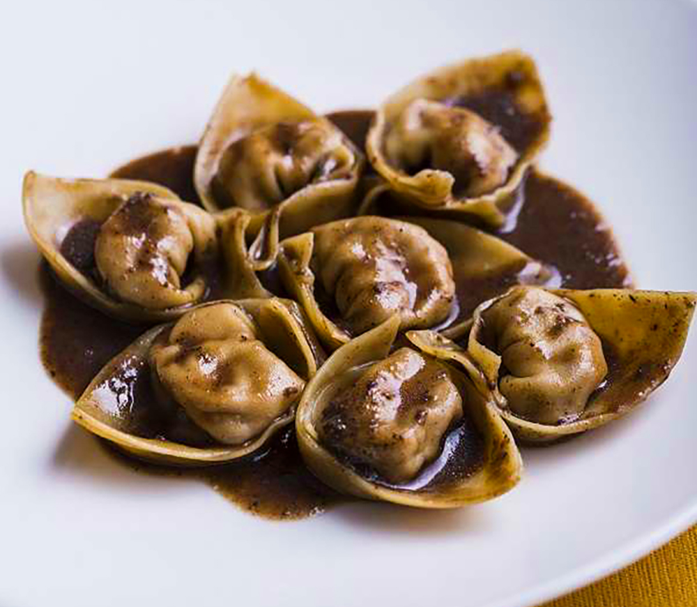 Agnolotti de ossobuco ao molho trufado